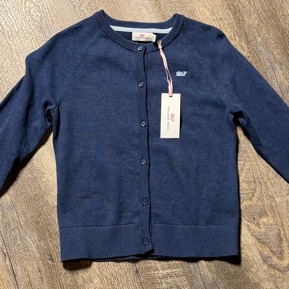 Girls Vineyard Vines Deep Bay Cardigan - Size Medium 10 / 12